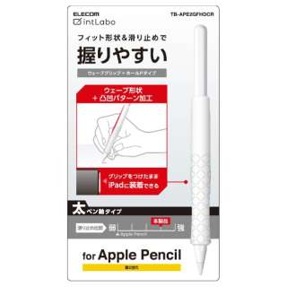 Apple Pencil 第2世代用 太軸 ウェーブグリップ ホールドタイプ クリア TB-APE2GFHDCR