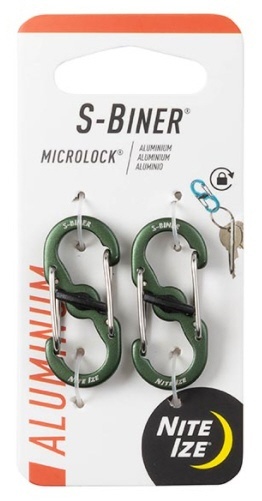 ナイトアイズ エスビナー マイクロロック アルミニウム 2P S-BINER MICROLOCK  ALUMINUM(W15mm×H36mm×D7mm/オリーブ) NITE IZE｜ナイトアイズ 通販 | ビックカメラ.com