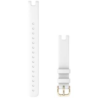 Lily oh 14mm White Silicone / Cream Gold Long 010-13068-C6