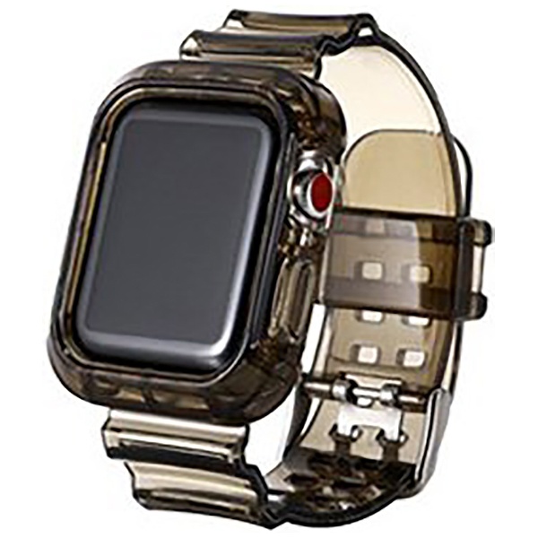 透明シリコンバンド レザルタ for Apple 激安 激安特価 送料無料 44mm 新品未使用 Watch ブラック PHDRSTW6L-BK