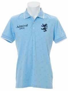 メンズ 超安い ゴルフ 商品 ポロシャツ テーマプリント サックス ADMA129-39 Lサイズ