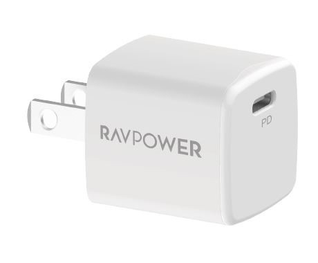 RAVPower 20W USB-C 急速充電器 ホワイト RP-PC149 [1ポート /USB Power Delivery対応 /Smart  IC対応]