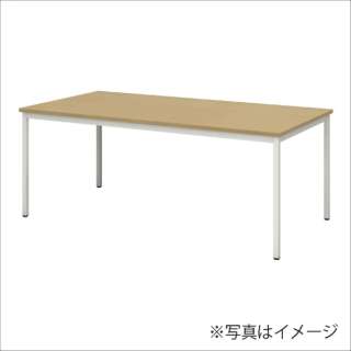 会议゛桌子N/W(天板天然、腿白/宽1500*纵深750*高700mm)SOT-1575 PK N/W[取消、退货不可]