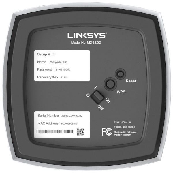 Wi-Fiルーター VELOP ホワイト MX4200-JP [Wi-Fi 6(ax)] LINKSYS｜リンクシス 通販 | ビックカメラ.com