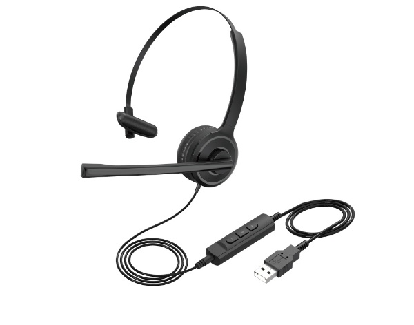 ヘッドセット ORIGINAL SELECT ブラック OS-THSN11 [φ3.5mmミニプラグ＋USB /片耳 /ヘッドバンドタイプ]