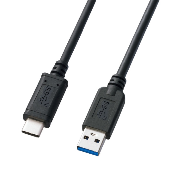 USB-A ⇔ USB-Cケーブル [充電 /転送 /0.5m /USB2.0] ブラック KU