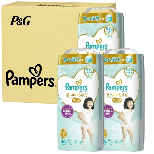 Pampers(パンパース)肌へのいちばんパンツ / ウルトラジャンボ ビッグ 46枚 (12-22kg)×3コ PG｜ピーアンドジー 通販 |  ビックカメラ.com