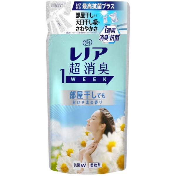 Lenor（レノア）超消臭1week つめかえ用 400mL 部屋干しでもおひさまの香り PG｜ピーアンドジー 通販 | ビックカメラ.com