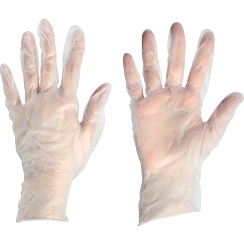 トラスコ中山｜TRUSCO NAKAYAMA 使い捨てビニール手袋 Lサイズ 100枚 半透明 PVCP-1008L8539