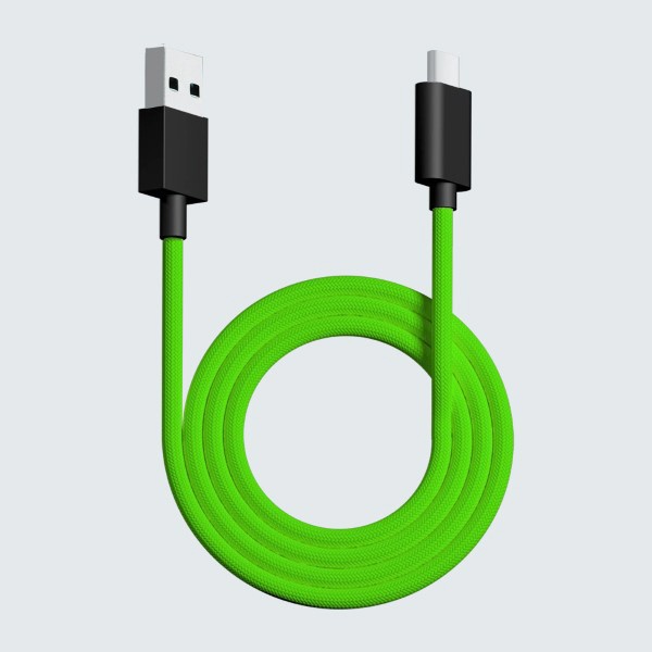 ウルトラカスタム Ergo用 USB-C ⇔ お得 USB-Aケーブル 1.8m グリーン アイテム勢ぞろい pw-usb-type-c-paracord-cable-green