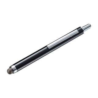 〔タッチペン：感圧式〕 導電繊維タッチペン ノック式 ブラック PDA-PEN52BK