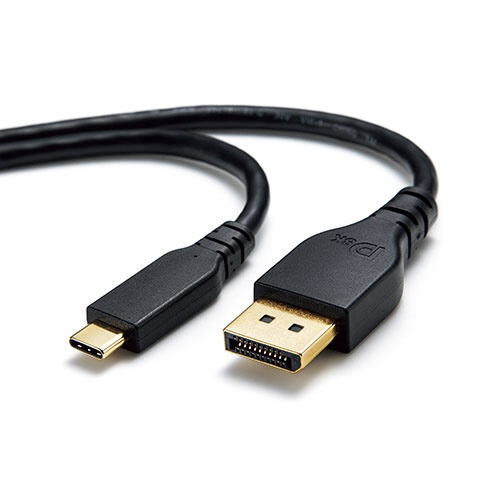 USB-C ⇔ DisplayPortケーブル [映像 /3m /8K /4K・HDR対応] ブラック