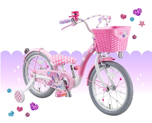 18型 子供用自転車 ミニーマウス・ポルカドット 18 Minnie Mouse polka-dot 18 00314【対象年齢：4～8歳】  【キャンセル・返品不可】