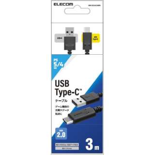 USB2.0ケーブル/PS5対応/A-Cタイプ/ノーマル/3.0m GM-U2CAC30BK 【PS5】