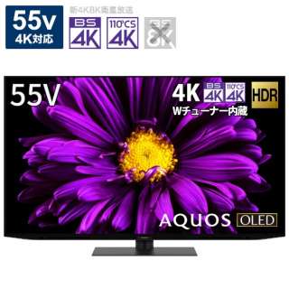 有機ELテレビ AQUOS 4T-C55DQ1 [55V型 /4K対応 /BS・CS 4Kチューナー内蔵 /YouTube対応 /Bluetooth対応]