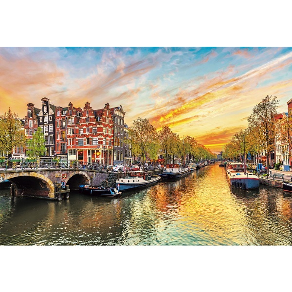 セール商品 セットアップ ジグソーパズル 51-282 夕暮れのアムステルダム