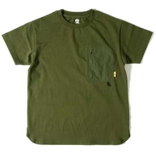 男子的GEAR POCKET Ｔ SHIRT 2.0齿轮口袋T恤2.0(S码/阿尔法橄榄)GSC-34