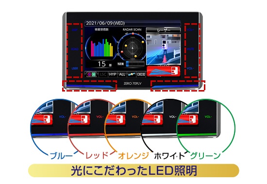 レーザー＆レーダー探知機 ZERO709LV コムテック｜COMTEC 通販 | ビックカメラ.com