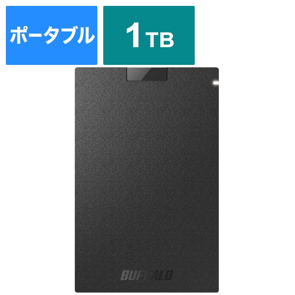 SSD-PG1.0U3-BC 外付けSSD USB-A接続 ブラック [1TB /ポータブル型]