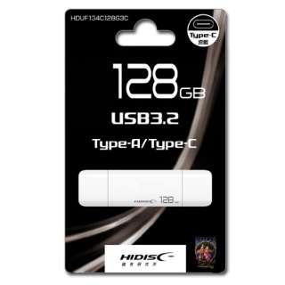 USB (Android/Mac/Windows) zCg HDUF134C128G3C [128GB /USB TypeA{USB TypeC /USB3.2 /Lbv]