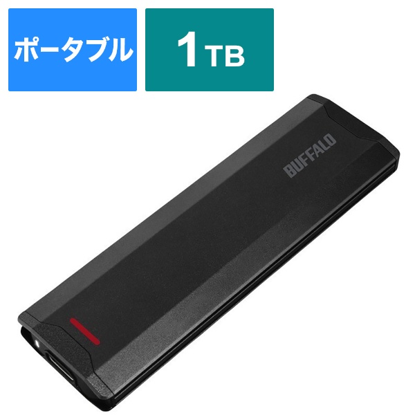 SSD-PH1.0U3-BC 外付けSSD USB-C＋USB-A接続 (PS対応) ブラック [1TB