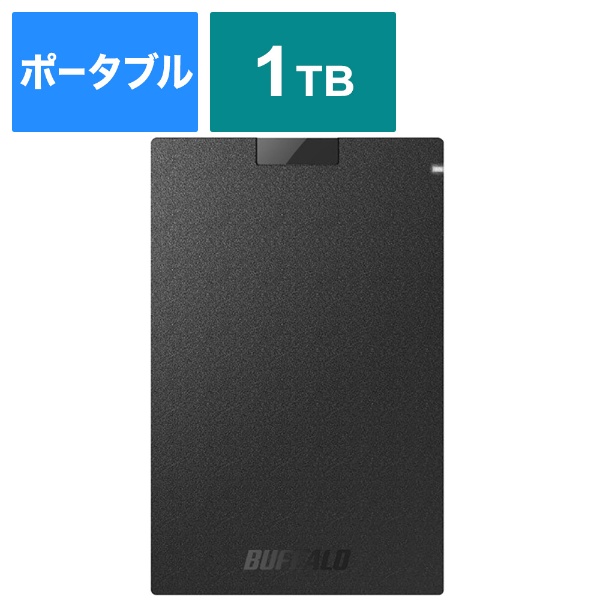 SSD-PG1.0U3-BC 外付けSSD USB-A接続 ブラック [1TB /ポータブル型