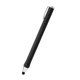 〔タッチペン：シリコンタイプ〕 ボールペン型 ブラック P-TPBPENBK