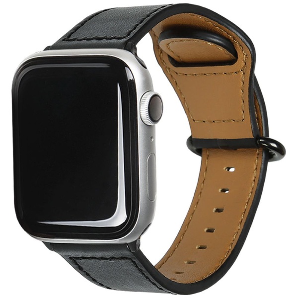 Apple Watch 高品質新品 40mm 38mm用 2020秋冬新作 GENUINE ブラック EGARDEN EGD20605AW STRAP LEATHER