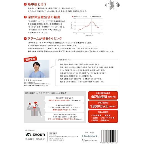 SHOWA 熱中対策ウォッチ カナリア 昭和商会｜SHOWA SHOKAI 通販