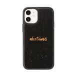 [iPhone 12 minip]WILD THINGS ~ kibaco Wood Case 663-916704 BLACK