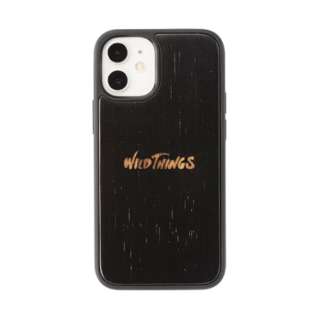[iPhone 12 minip]WILD THINGS ~ kibaco Wood Case 663-916704 BLACK_1