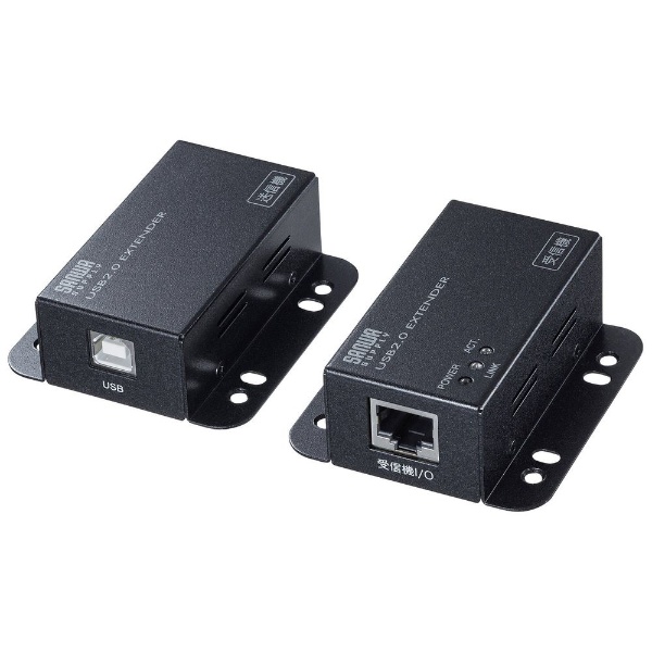 HDMI+USB2.0エクステンダー 送信機/受信機セット ブラック VGA-EXHDU