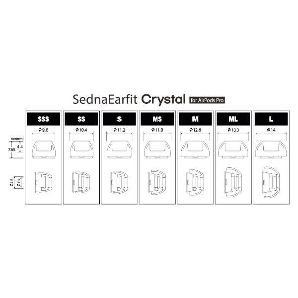 AirPods PROp SednaEarfit Crystal for AirPods Pro C[s[X SS 2yA AZL-CRYSTAL-APP-SS_6