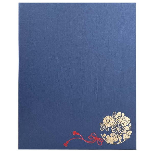 物品 新仏事台紙まり 受注生産品 縦2L１面 藍色 19612-9