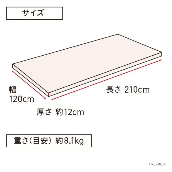 deomakkusu被褥垫加宽单人床尺寸(120×210cm/天然)_2