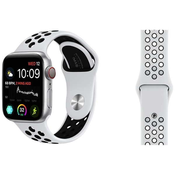Apple Watch スポーツバンド シリコンバンド ホワイト 40mm対応 - 時計