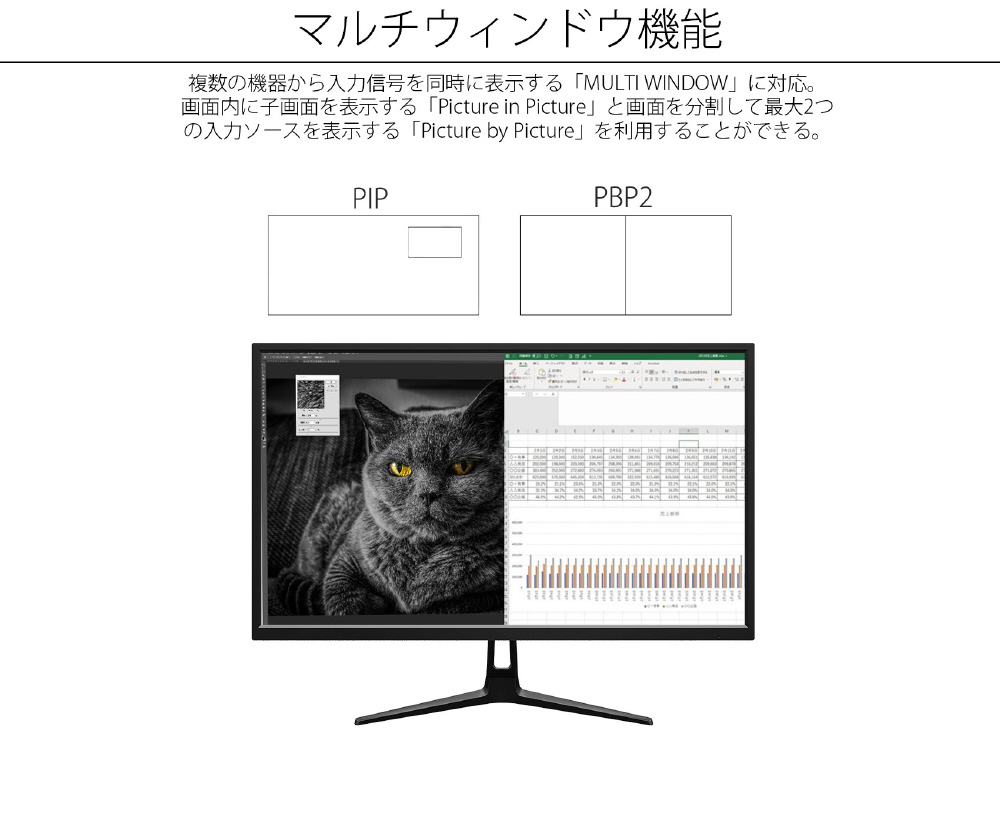 PCモニター ブラック JN-IPS2705UHDR [27型 /4K(3840×2160） /ワイド