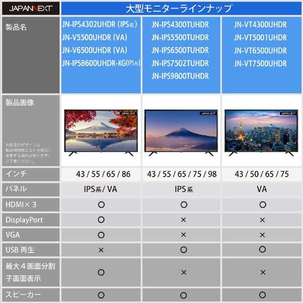 PCモニター JN-IPS4302UHDR [43型 /4K(3840×2160） /ワイド] JAPANNEXT