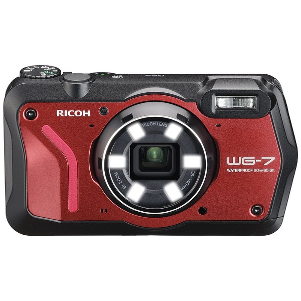 WG-7 コンパクトデジタルカメラ レッド [防水+防塵+耐衝撃] リコー