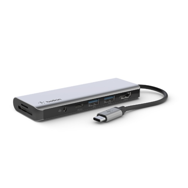 USB-C オス→メス カードスロットｘ2 国内在庫 HDMI φ3.5mm メーカー直送 USB-Aｘ2 USB AVC009btSGY Power PD対応 Delivery対応 100W ドッキングステーション