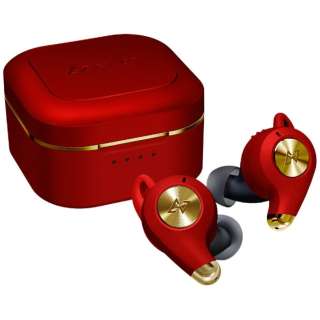 フルワイヤレスイヤホン Red Spinel TE-D01q-RD [リモコン・マイク対応 /ワイヤレス(左右分離) /Bluetooth /ノイズキャンセリング対応]