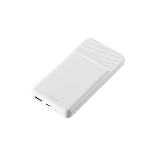 マグネット付きモバイルバッテリー （USB PD20W/Type-C×1+USB-A×1） 10000mAh 付属ケーブル長： 0.1m  [ワイヤレス充電非対応] ホワイト DE-C32-10000WH [USB Power Delivery対応 /2ポート] ELECOM｜エレコム  通販 | ビックカメラ.com