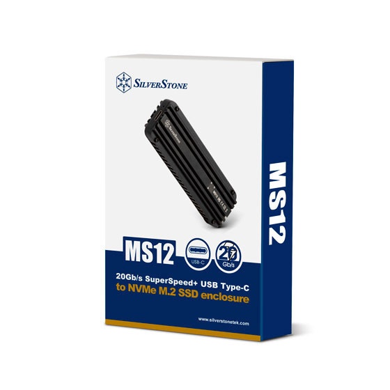 商品状態SILVERSTONE　外付けM.2 SSDケース SST-MS12　黒