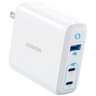 Anker PowerPort III 3-Port 65W Elite white A2034121 [3|[g /USB Power DeliveryΉ /GaN(KE) ̗p]