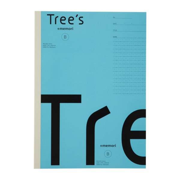 Tree’s プラスメモリ ノート ライトブルー UTRP3BLB [セミB5・B5 /6mm(B罫) /ドット入り罫線]_1