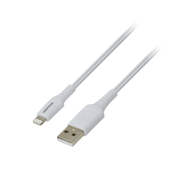 Lightning - USB Type-A 強靭 充電/データ転送ケーブル　1m ホワイト GH-ALTUTA100-WH