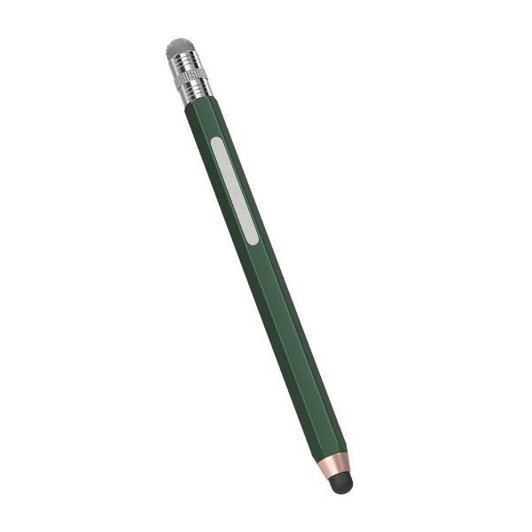 握りやすいエンピツ型タッチペン シリコン+導電性繊維の2WAYペン先 ショートタイプ 贈呈 グリーン OWL-TPSE09-GR 激安通販ショッピング