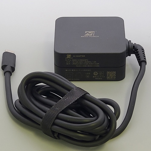 AC ⇔ USB-C充電器 ノートPC・タブレット対応 65W [1.8m /USB Power Delivery対応] ブラック E065-1C200325FU