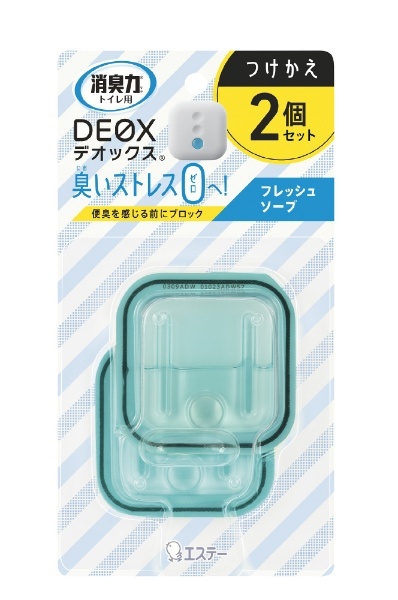 消臭力 ＤEOＸ デオックス トイレ用 消臭芳香剤 置き型 フレッシュソープ つけかえ 6mL 2個セット 通販 