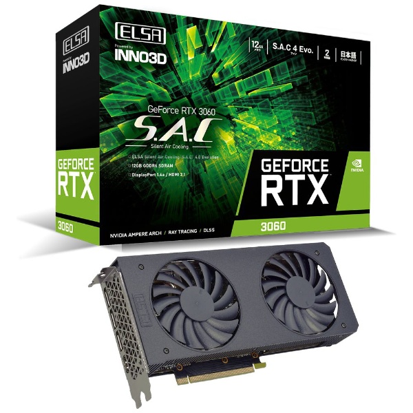 グラフィックボード GeForce RTX 3060 S.A.C/L（LHRモデル） GD3060-12GERSH [GeForce RTXシリーズ  /12GB]